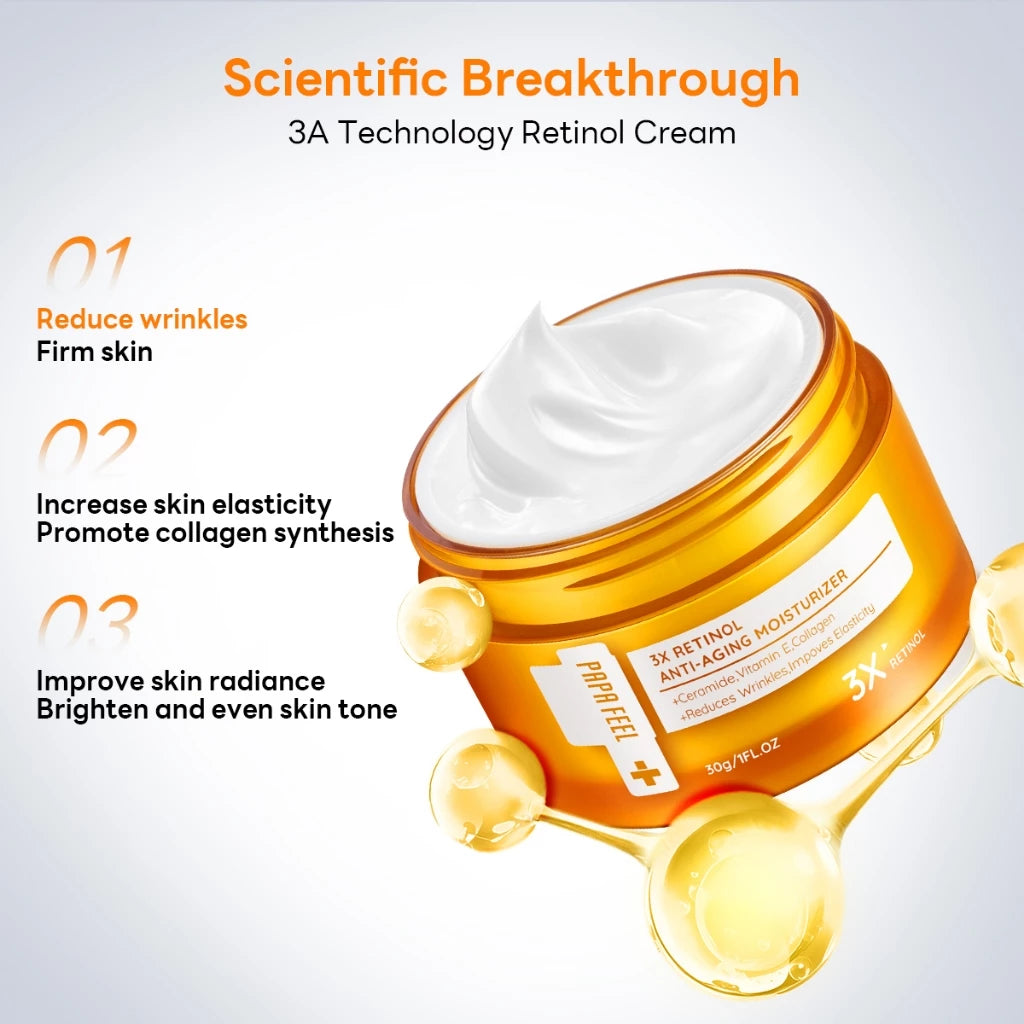 PAPA FEEL Retinol Moisturizer For Face Melasma Cream Anti Aging 30g | melasma remover | 3X Retinol | Collagen Cream