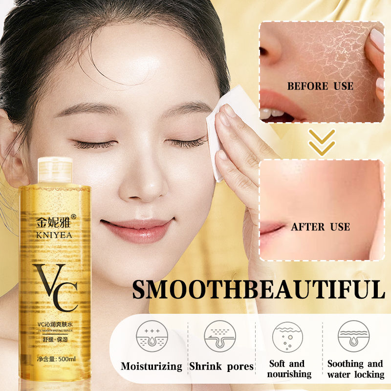 Vitamin C Toner Hydrating Moisturizing Refreshing Shrinking Pores VC Tonic Whitening Brighten 500ML