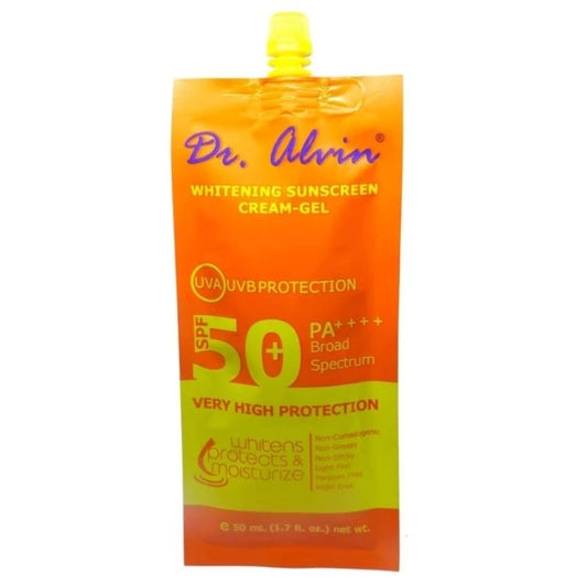 DR ALVIN WHITENING SUNSCREEN CREAMGEL SPF 50++ 50G SACHET