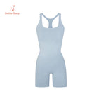 Women’s Seamless Bodysuit Open Back Jumpsuit Fitness Wear For Summer