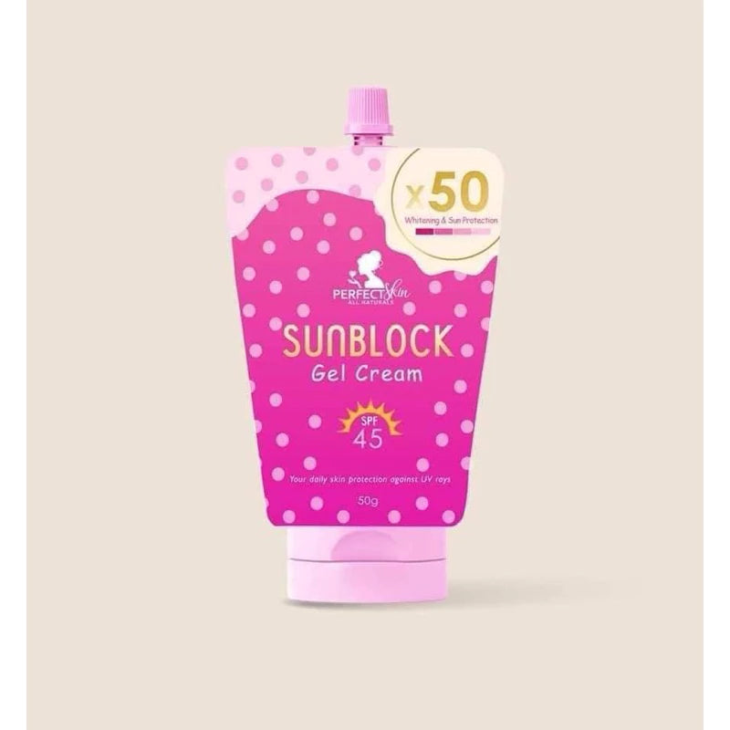 perfect skin sunblock sunscreen gel cream 50g