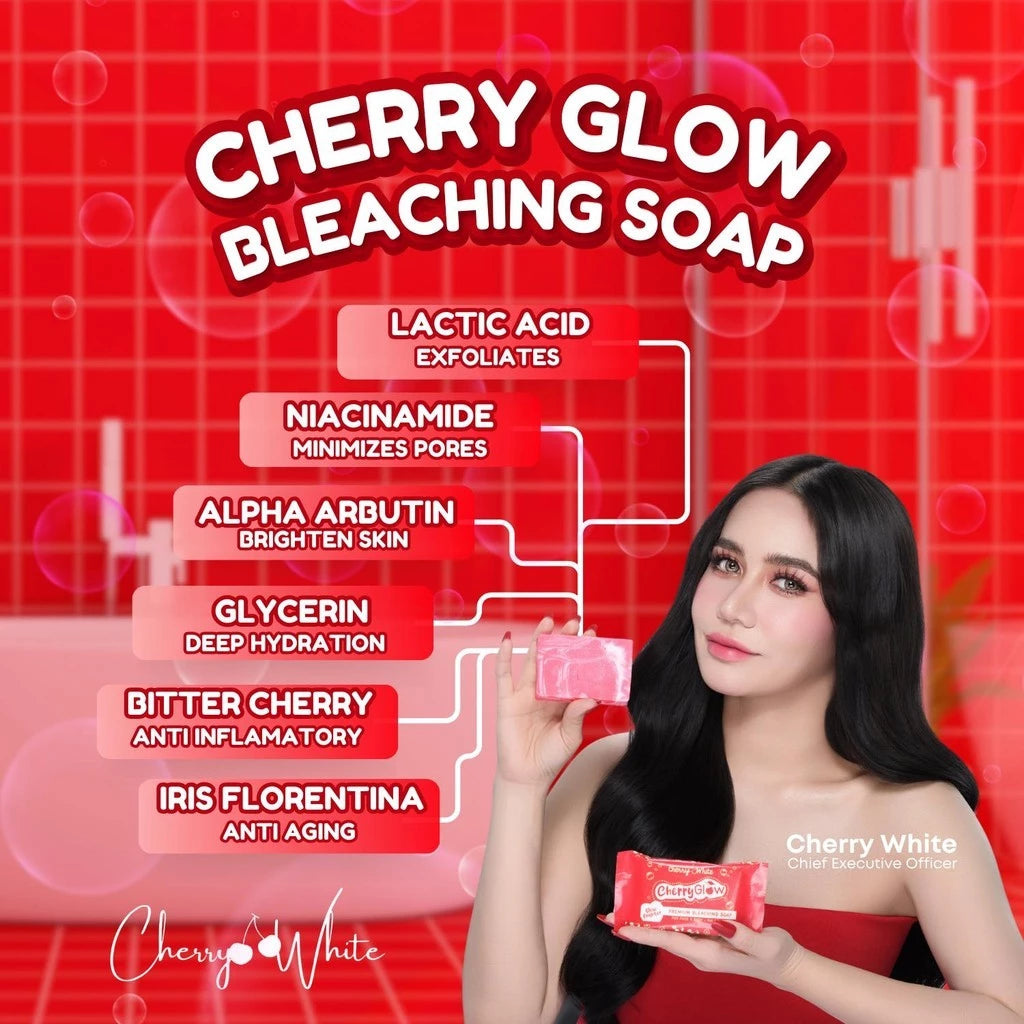 CHERRY WHITE Bleaching Soap 5 pcs in 1 pack | 350g