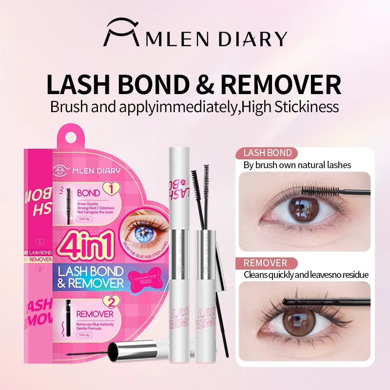 MLEN DIARY Lash Glue Long lasting Seamless Lash Bond for False Lashes Suitable for Sensitive