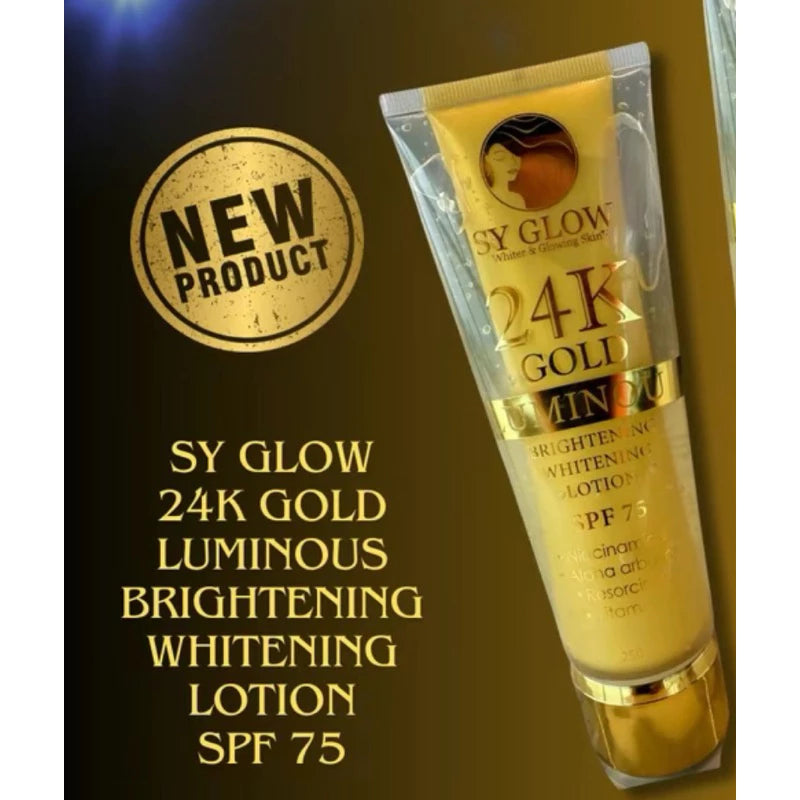 SY GLOW 24k GOLD LUMINOUS LOTION SPF75 250ml