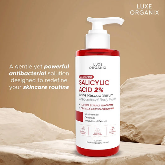 LUXE ORGANIX Acne Rescue Serum Body Wash 500ml