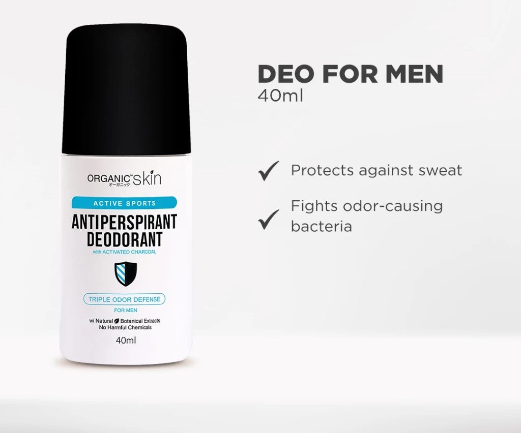 Organic Skin Japan Anti-Perspirant Deodorant For Men 40ml Underarm Whitening Deo Roll On