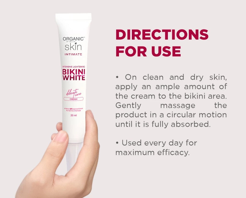 Organic Skin Japan Bikini Whitening Cream Inner Thigh Intimate Area Lightening Cream 20ml