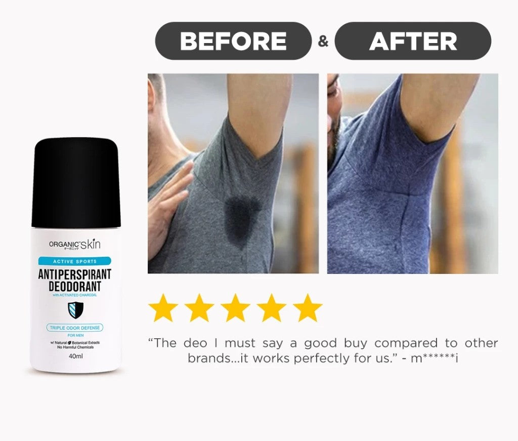 Organic Skin Japan Anti-Perspirant Deodorant For Men 40ml Underarm Whitening Deo Roll On