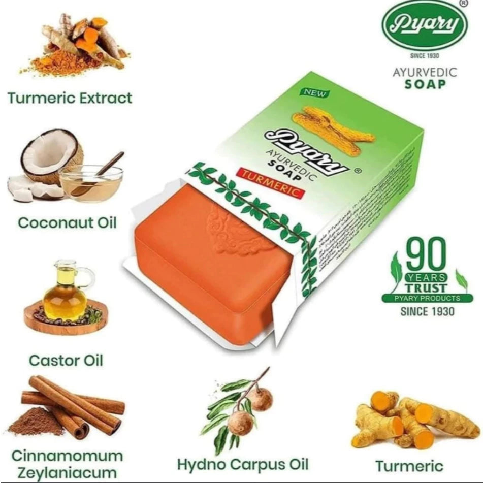 Pyary Papaya / Turmeric Soap 75g - from India