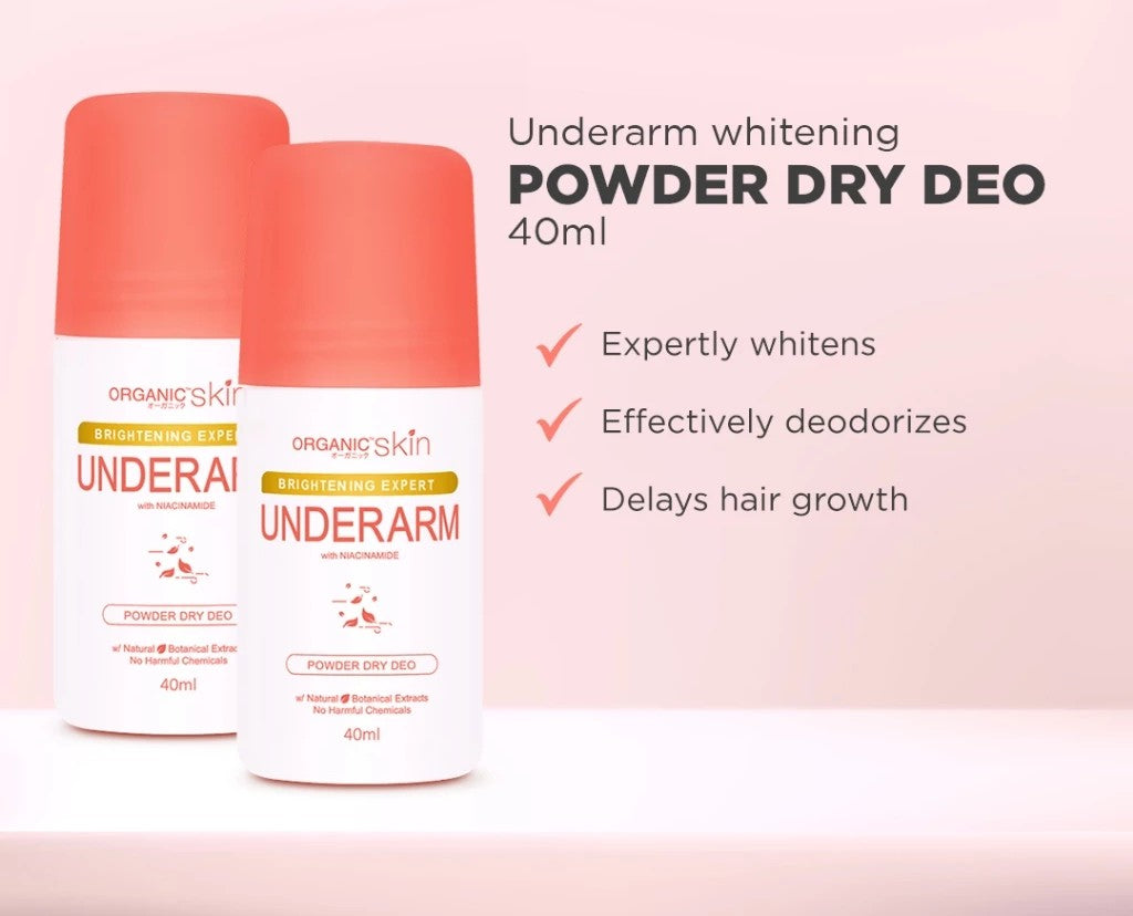 Organic Skin Japan Underarm Whitening Set Powder Dry Deo 40ml & 50g Soap