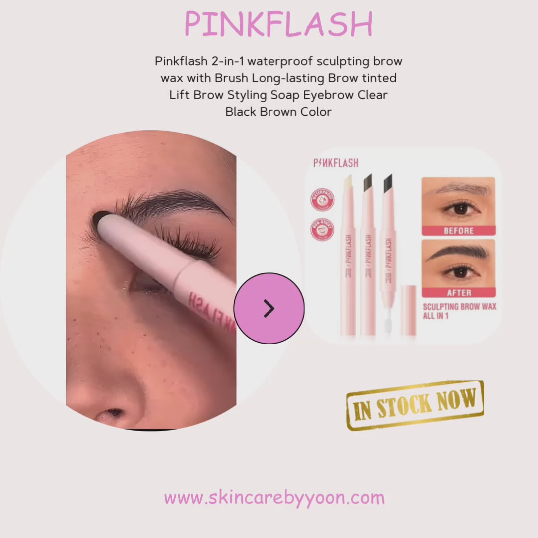 PINKFLASH PF-E2 Eyebrow Products Brow Pen and Gel Black Brown Lift Eyebrows Wax