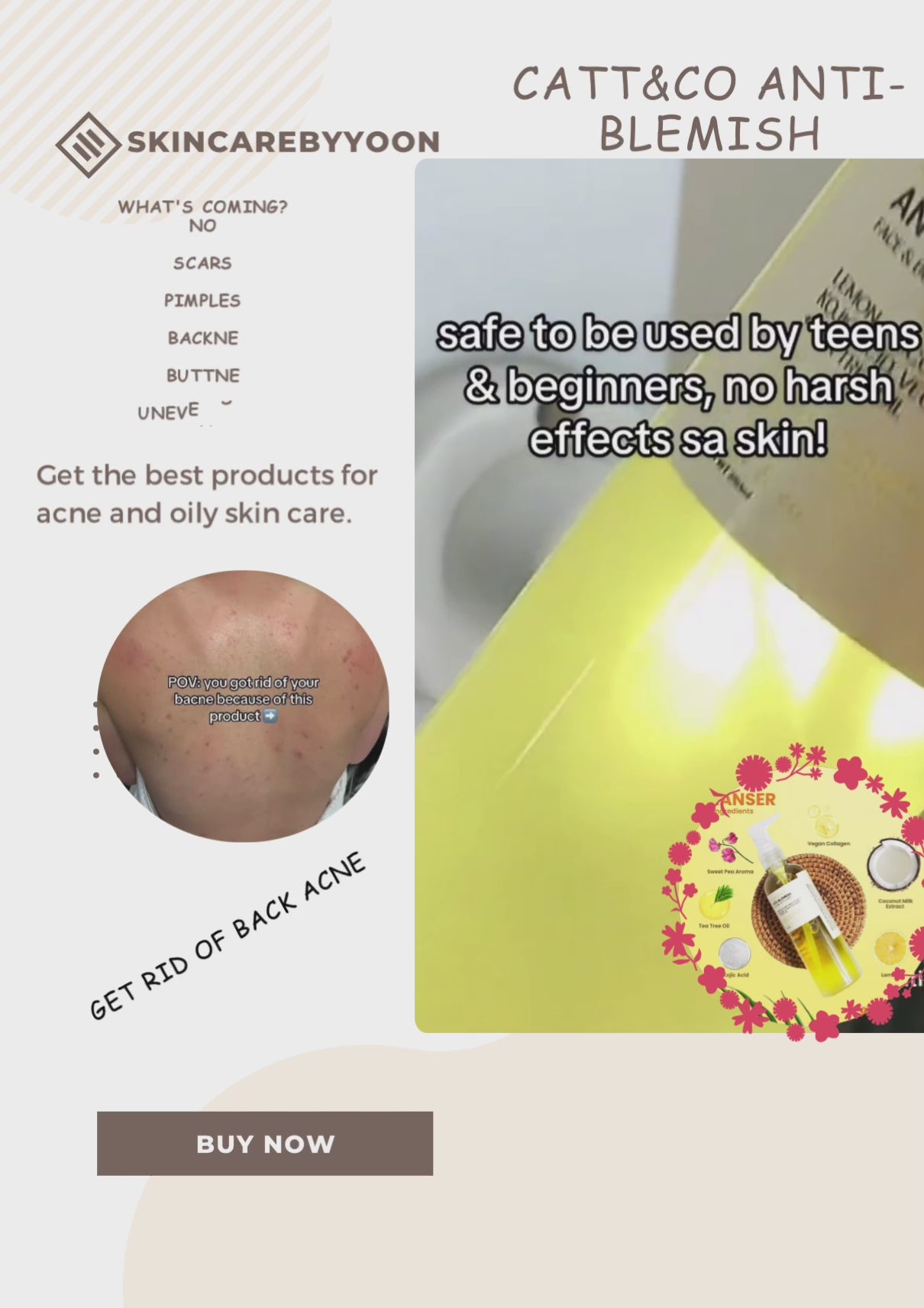 Anti Blemish Face & Body JELLY CLEANSER  by Catt & Co