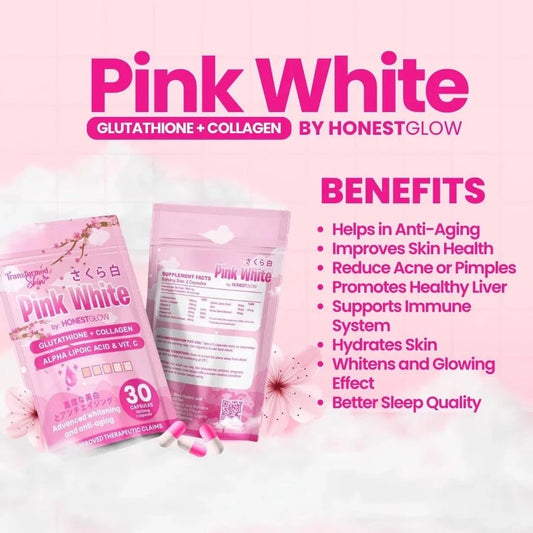 Honest Glow Pink White Glutathione + Collagen Capsule