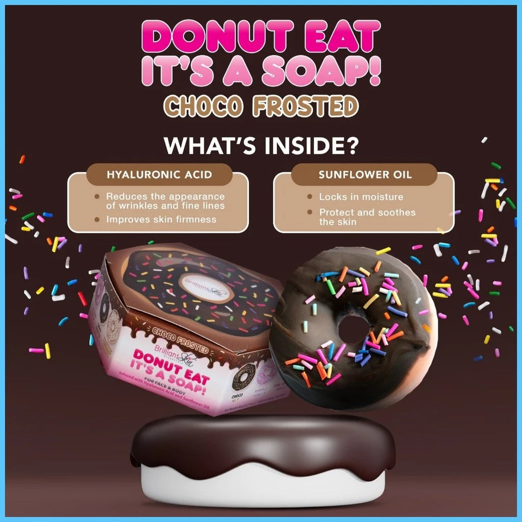 ◊☜ ☋ ❈ Brilliant Skin  Brilliant Skin Donut Eat Soap 70g Whitening and Pimple remover soap |